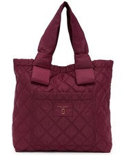Bolso Marc Jacobs Diamante Acolchado Nylon Grande Nudo Ciruela Nuevo $225