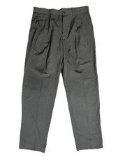 Nuevo con etiquetas Pantalones de vestir Montique para hombre talla 36 negros plisados tiro alto estilo pierna recta