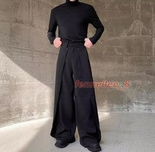 Para hombres Primavera Moda Punk Gótico Volantes Sueltos Traje Pantalones Juveniles Informales Pantalones