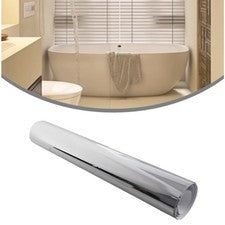 Pegatina Espejo Flexible para Pared Hágalo Usted Mismo Decoración 30x100cm Plata PVC Película