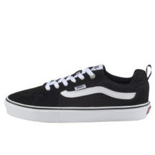 Zapatos de skate para mujer VANS Filmore de caña baja negros/blancos de gamuza/lona tallas 7-10
