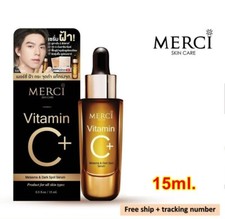 Merci Vitamin C Plus Suero Manchas y Manchas Oscuras Productos Faciales para el Cuidado de la Piel 15 ml.