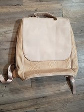 Bolso de Mano Mochila de Viaje para Laptop de Piel de Serpiente Beige Apolo 1 - ¡EXCELENTE ESTADO!