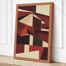 Impresión en lienzo geométrico formas angulares arte de pared decoración del hogar listo para colgar