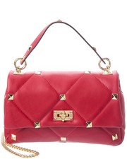 Bolso de hombro italiano de cuero para mujer
