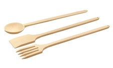 Juego 3 Utensilios Cocina Madera Gigante para Revolver 85cm