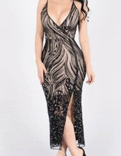 Sexy Vestido Nova de Moda para Mujer Lentejuelas, Talla Pequeña, Nuevo