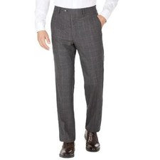 Lauren Ralph Lauren Para Hombres Gris Frente Plano Pierna Recta Cuadros Elastizado W 42 L 30