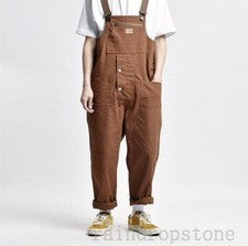Mono retro estilo japonés para hombre Mono con tirantes Pantalones sueltos