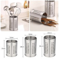 Soporte de cubiertos de acero inoxidable fregadero de cocina ordenado soporte de utensilio estante drenaje