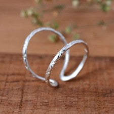 Anillo ajustable de plata 925 maciza hecho a mano cuello férula anillo boho todas las tallas SR233