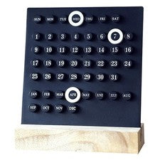 1X(Base de madera acrílica hecha a mano hágalo usted mismo calendario escritorio decoración del hogar4934