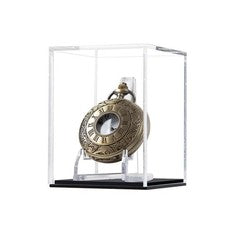 Vitrina de reloj de bolsillo soporte cubo caja de acrílico transparente