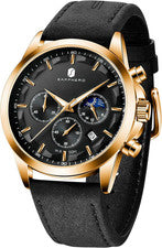 POR Relojes de Pulsera Hombre Analógicos Cuarzo Cronógrafo Impermeables 14BLGOBLUS