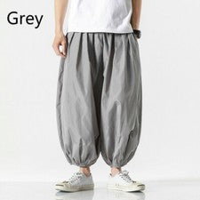 LO ÚLTIMO-Hombre Pantalones Cortos Estilo Harén Pantalones Sueltos Hasta el Tobillo Boho