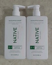 Champú acondicionador Native Hair Care eucalipto menta 2 en 1 2 botellas