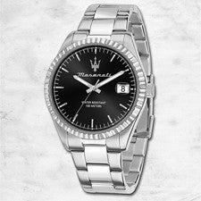 Maserati Reloj Pulsera Competizione Acero Inoxidable Analógico Hombre Plateado