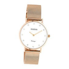 Oozoo Unisex Reloj de Pulsera Oro Rosa Analógico C20243 Vintage Series UOC20243