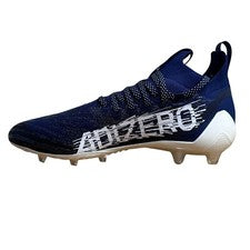 Botines de fútbol Adidas Adizero Primeknit blanco/azul marino GV9623 talla 11,5-LEER