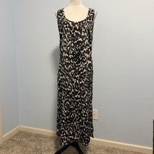 Vestido midi sin mangas con estampado animal abstracto de Rachel Zoe para mujer talla XL