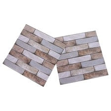 2 hojas de calcomanías de pared para el hogar adhesivas de fondo para decoración de piedra