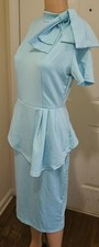 Vestido Formal PerZeal Para Mujer Moda Bodycon Trabajo Lazo Volantes Lápiz Talla M