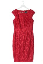 Vestido de encaje para mujer JAX estampado floral rojo talla 38 elegante casual