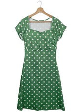 Vestido envolvente mujer MissLook casual estilo vintage verde talla 38