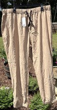Pantalones estilo jogger Coofandy XXL caqui XXL para hombre - cintura elástica - bolsillos - nuevos con etiquetas