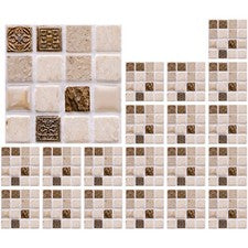 20 piezas calcomanías decorativas para azulejos de mosaico pelar y pegar para paredes de hogar