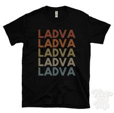 CAMISETA LADVA ESTILO RETRO REPETIDO Hombre y Mujer Novedad Genial Nombre Regalo
