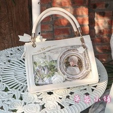 Lolita Niña Itabag Transparente Bolso Mensajero Bolsos de Mano Bolsos de Hombro Bandolera