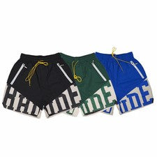 Pantalones Cortos Para Hombres RHU Moda Callejera Pantalones Cortos Cordón Sudor Informales