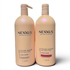 Acondicionador Nexxus Color Assure 33,8 oz paquete de 2 bombas de proteína de orquídea blanca nuevo de stock