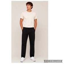 Pantalones chinos elásticos negros VOEERON para hombre cintura elástica cómodos pantalones informales