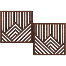 2 Piezas Accesorios de Habitación Decoraciones Colgantes para Hogar Geométrico Tallado Pared