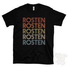 CAMISETA ESTILO RETRO REPETIDO ROSTEN para hombre y mujer novedad genial nombre regalo