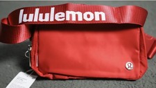 ❤️Bolso Cinturón Lululemon Everywhere Rojo Marca Logo Original Edición Empleado Nuevo Con Etiquetas
