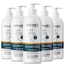 Paquete de 5 champú de manzanilla Edenika suave hidratante vegano salón stock volumen 16 oz