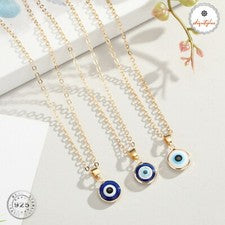 Collar Mal de Ojo Boho Dorado Turco Amuleto de la Suerte Hermosa Joyería Ambiente Positivo