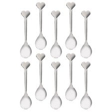 10 piezas utensilios de cocina acero inoxidable cuchara para pasteles cuchara de postre cuchara de café