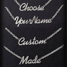 Collar con Nombre Personalizado Placa de Identificación Personalizada Cadena Acero Inoxidable Joyería Regalo