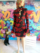 Kurzes Damen Kleid, Drachen Design, Lifestyle, Cocktail/Freizeit/Party, L