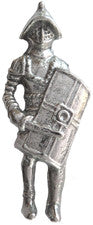 Pin de gladiador romano insignia peltre inglés - ÚLTIMOS POCOS