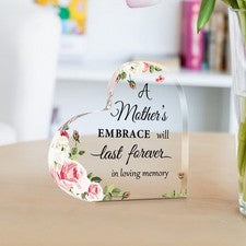 Placa Acrílica en Forma de Corazón para Mamá 10 x 10 cm Moderna Minimalista Decoración del Hogar