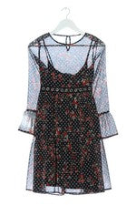 Vestido de verano ORSAY para mujer vestido estampado integral casual streetwear negro talla 32