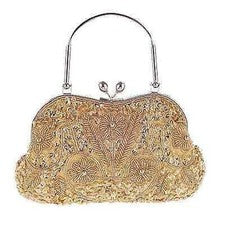 Bolso Mujer Strass Clutch Evento Noche Moda Oro Piel Sintética 2054