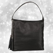 Bolso de hombro de cuero para mujer Toscanto negro OTT180SS1