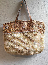 Bolso de Mano Style & Co Clásico Paja Conchas Mediano Mujer Playa enNatural (Defecto)