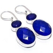 Pendiente de joyería de plata esterlina 925 hecho a mano con piedras...
